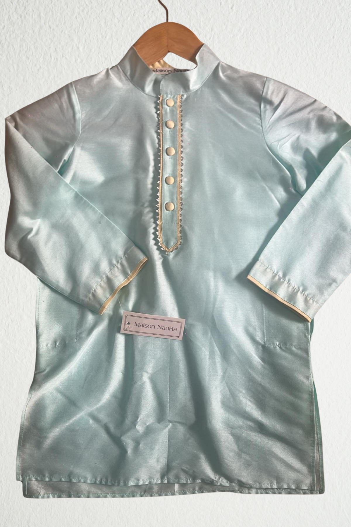 Ice blue Kurta pyjama set for boys