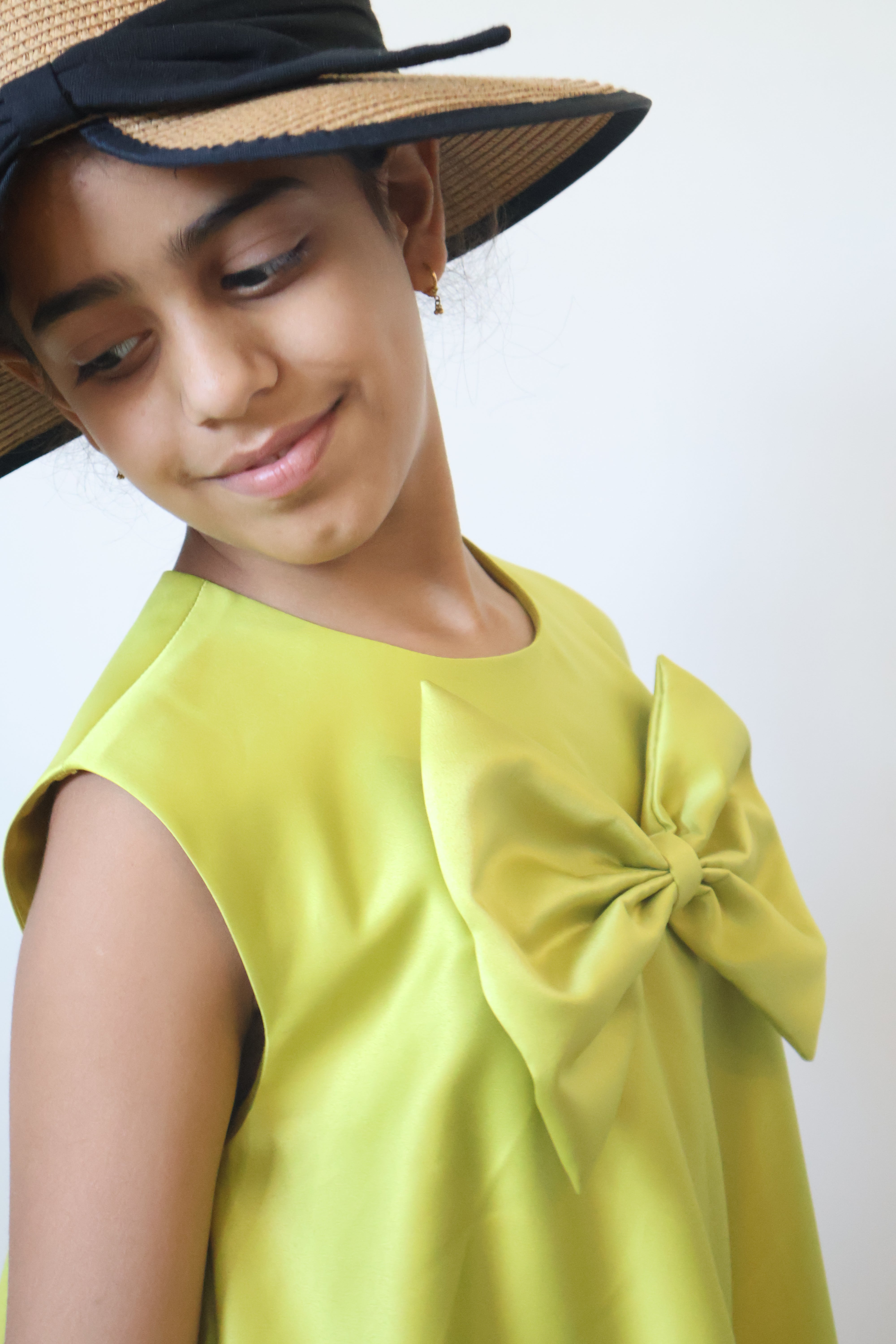 Lime Bow Bubble Dress