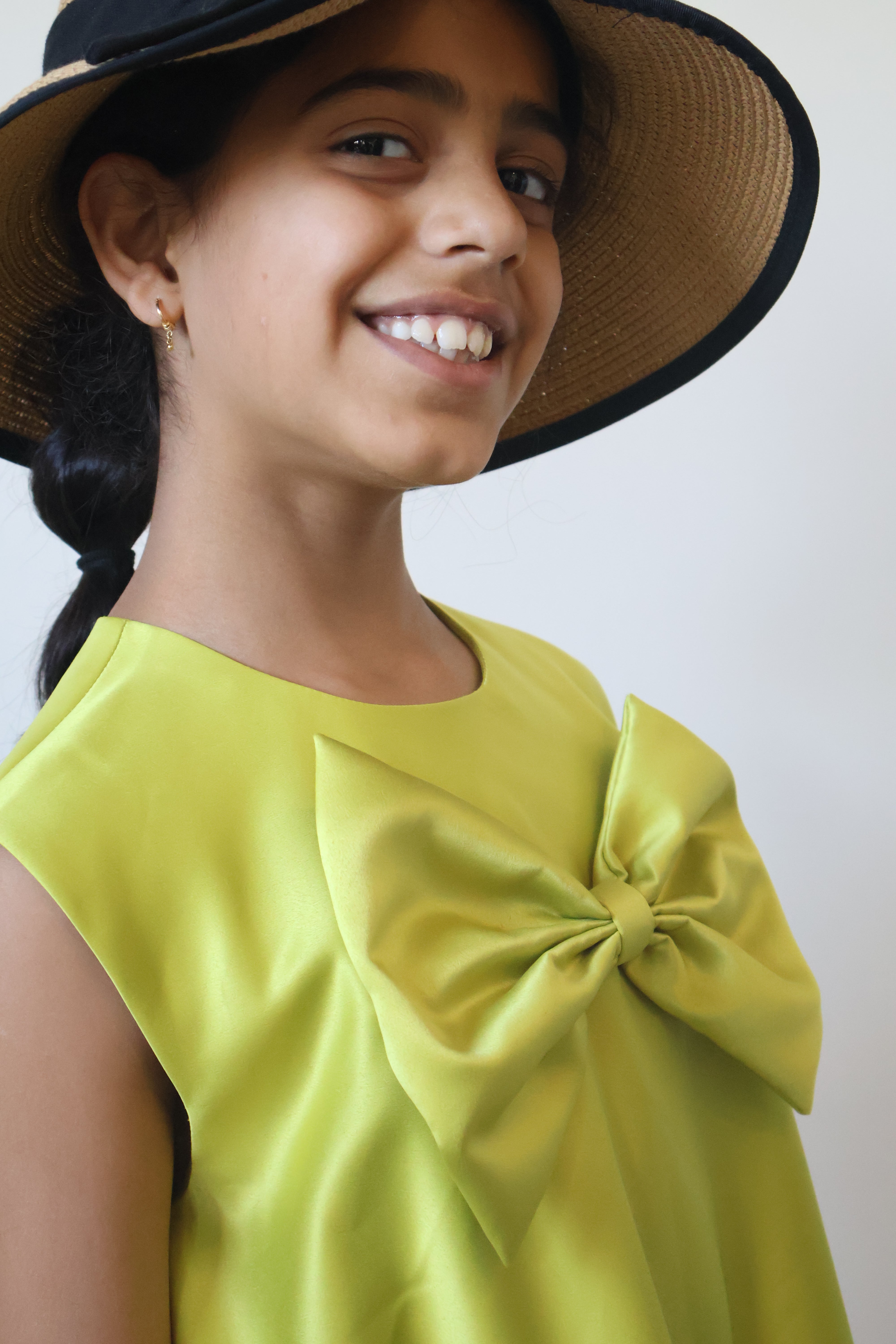 Lime Bow Bubble Dress