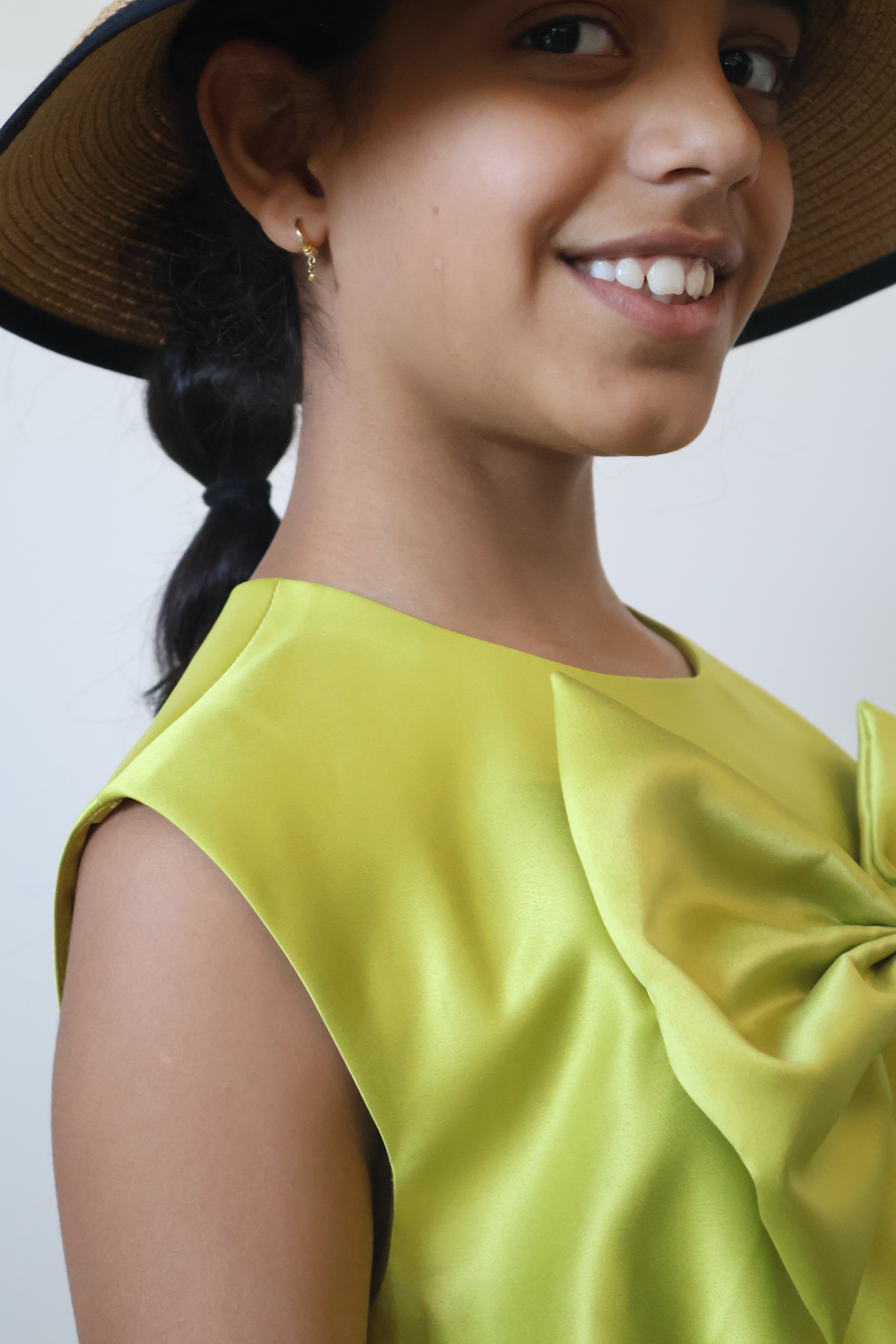 Lime Bow Bubble Dress