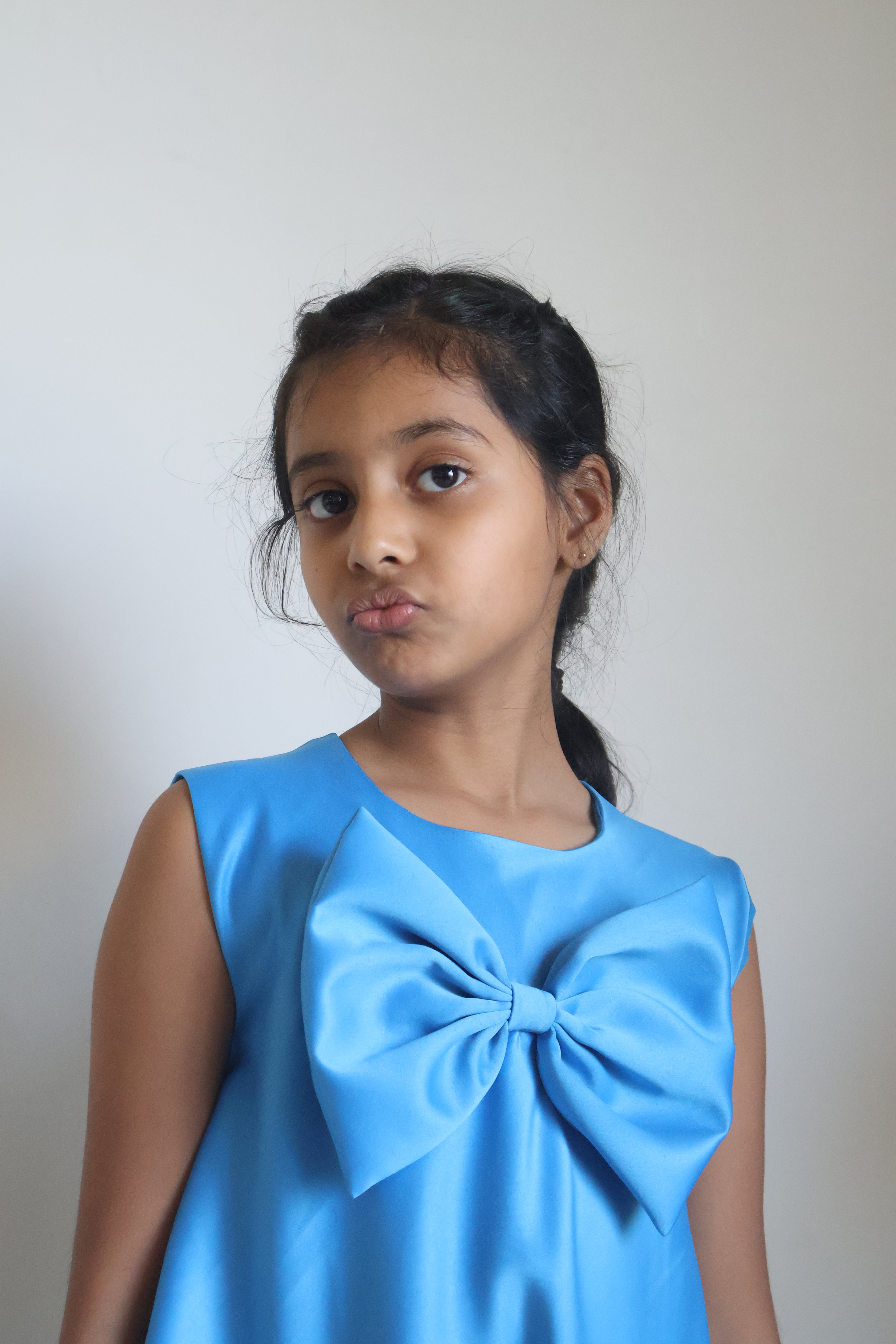 Blue Bow Bubble Dress