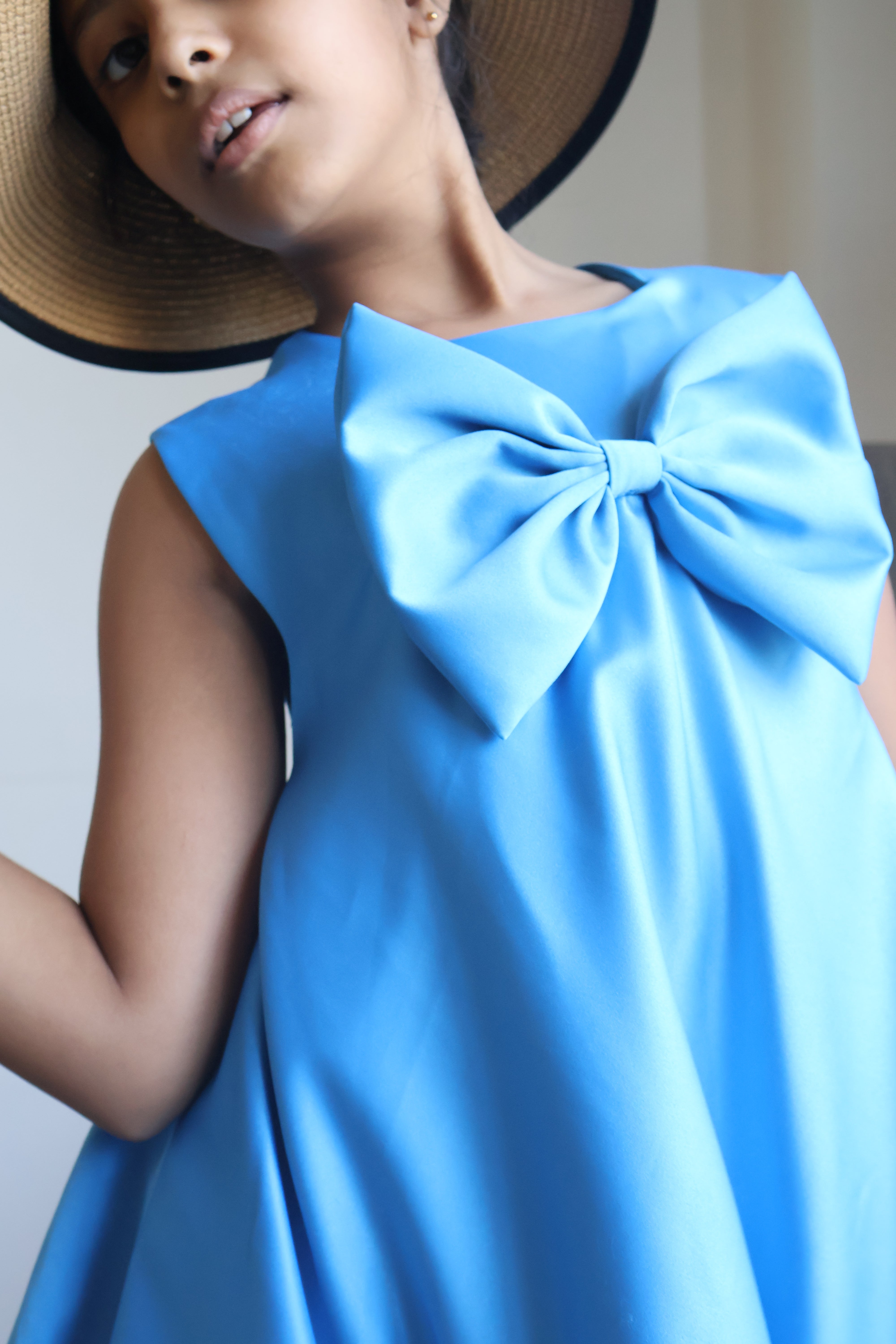 Blue Bow Bubble Dress