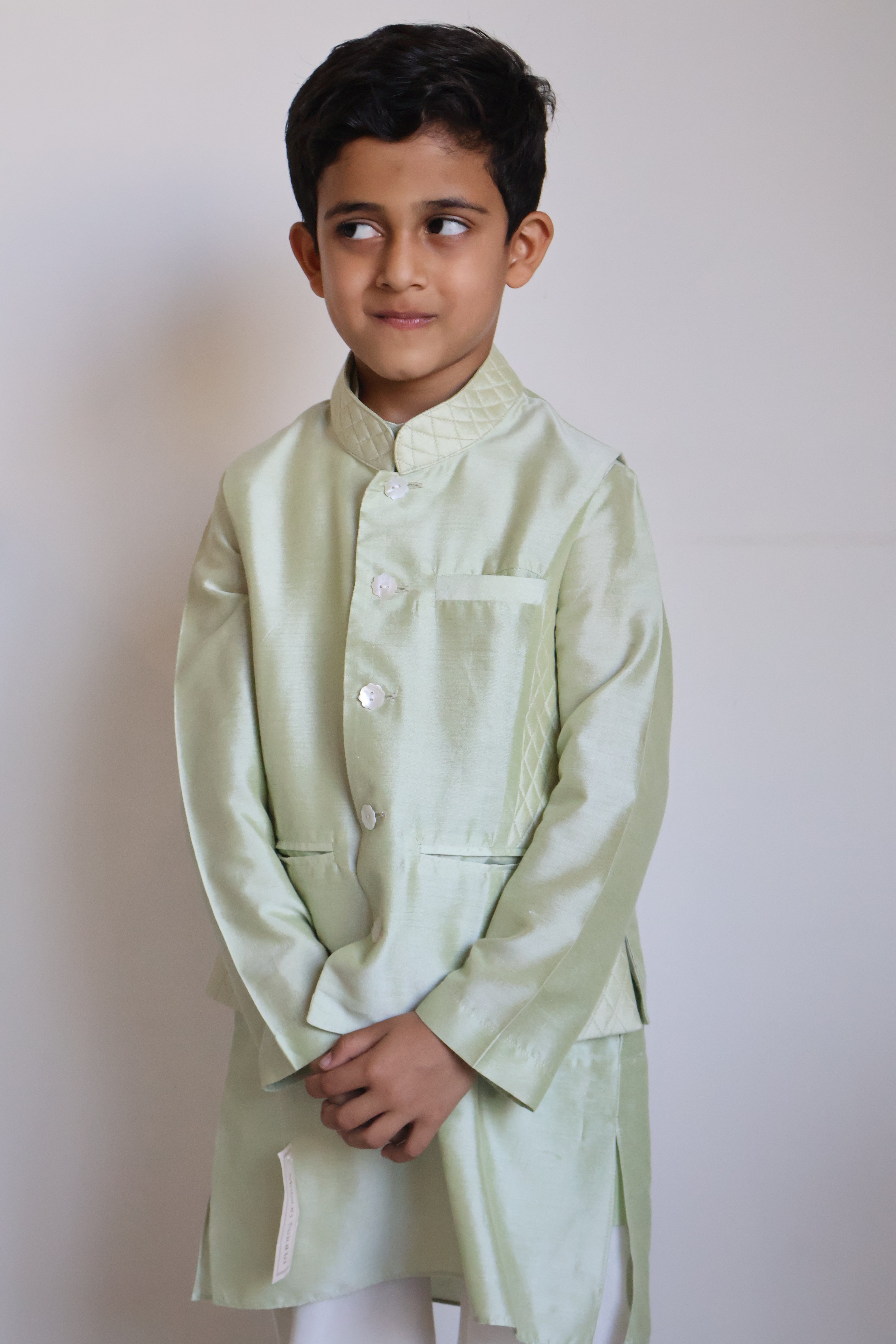 Mint Kurta Jacket Set