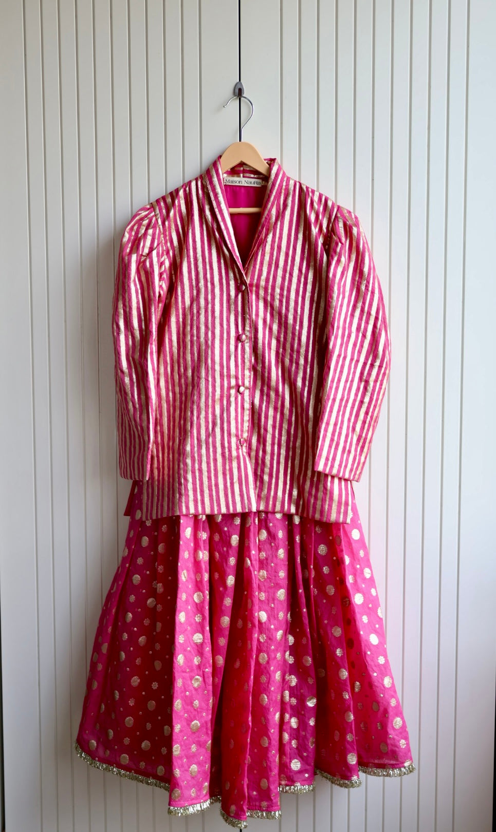 Banarasi chanderi lehnga with pure zari