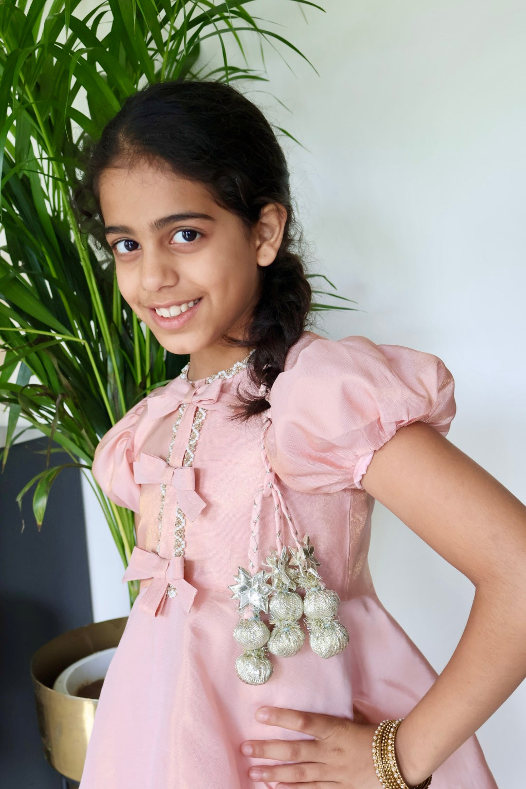 Light Pink Sharara with peplum top