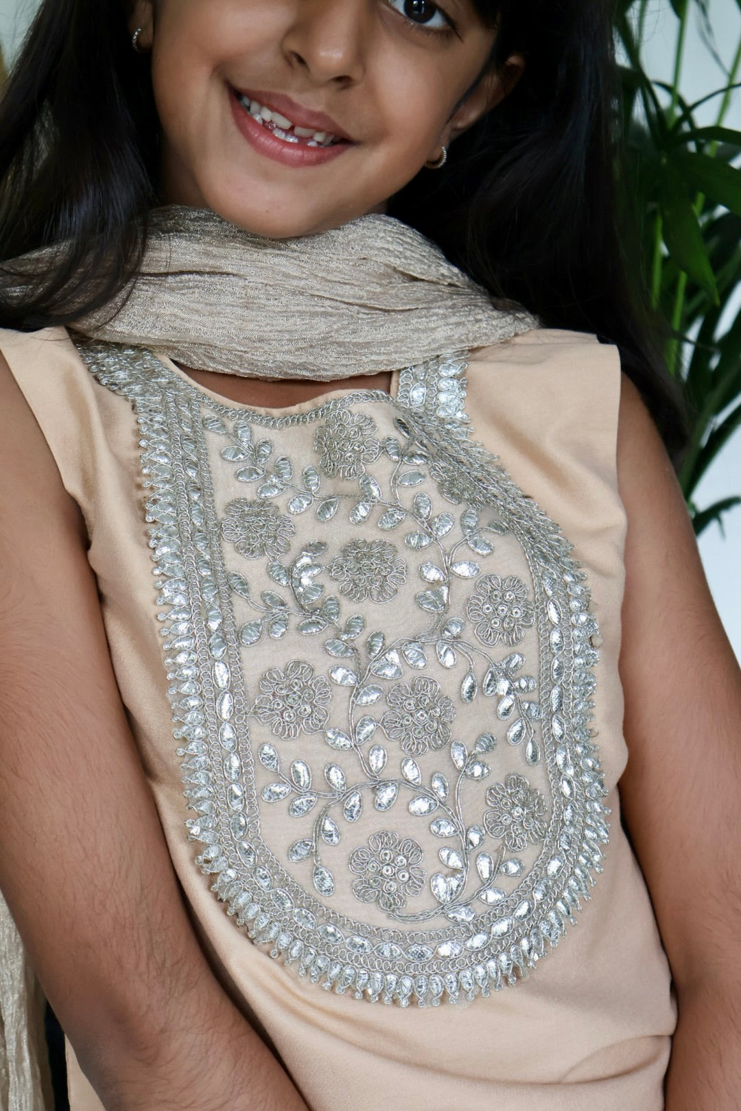 Golden Gotta Patti Lehnga set