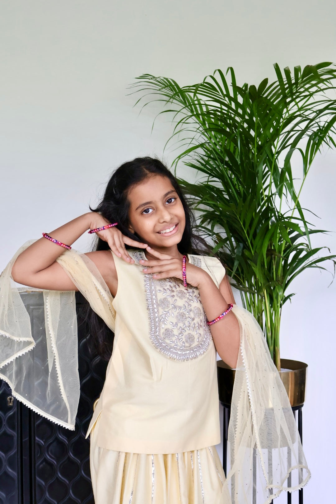 Yellow Gotta Patti Lehnga set