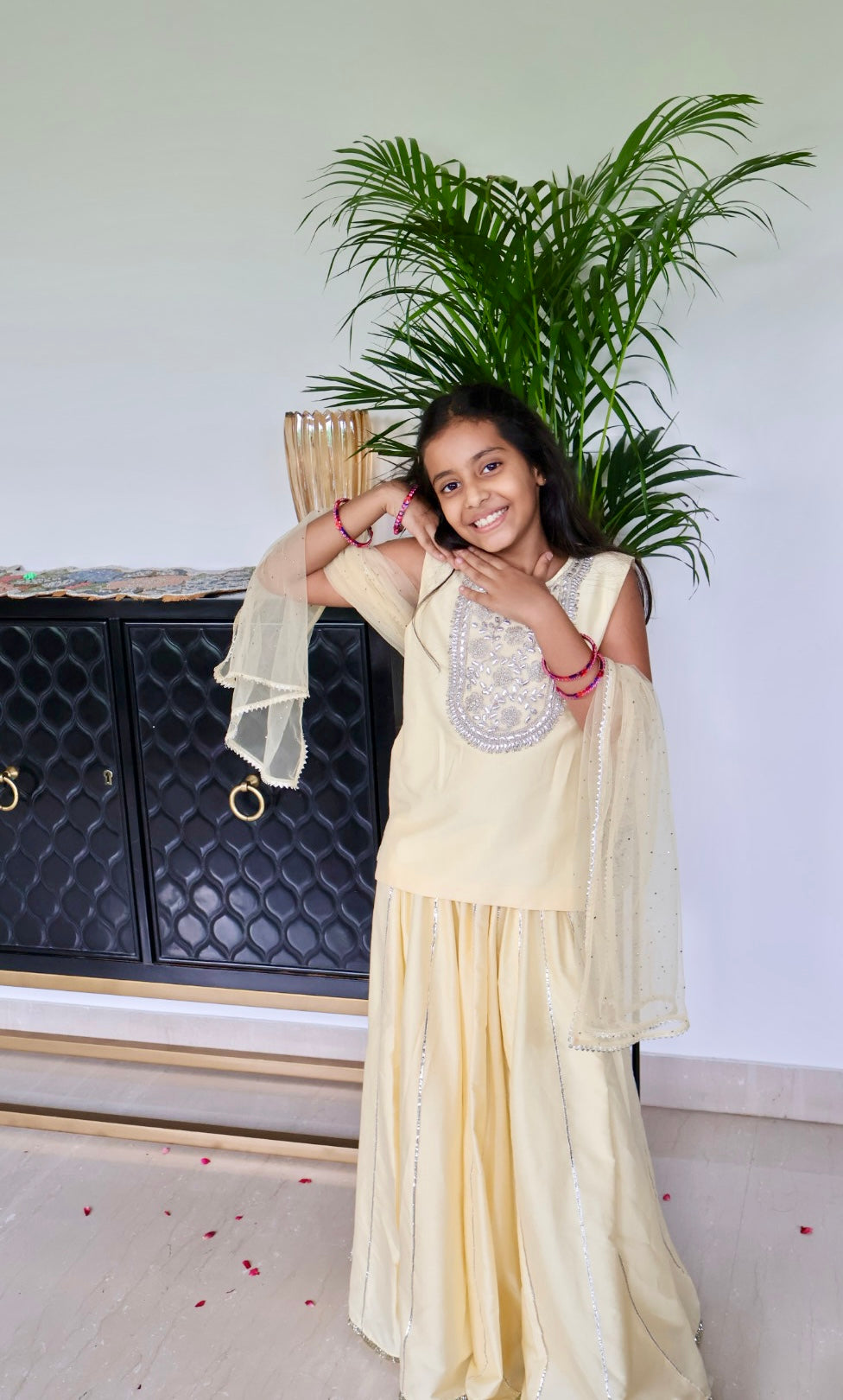 Yellow Gotta Patti Lehnga set