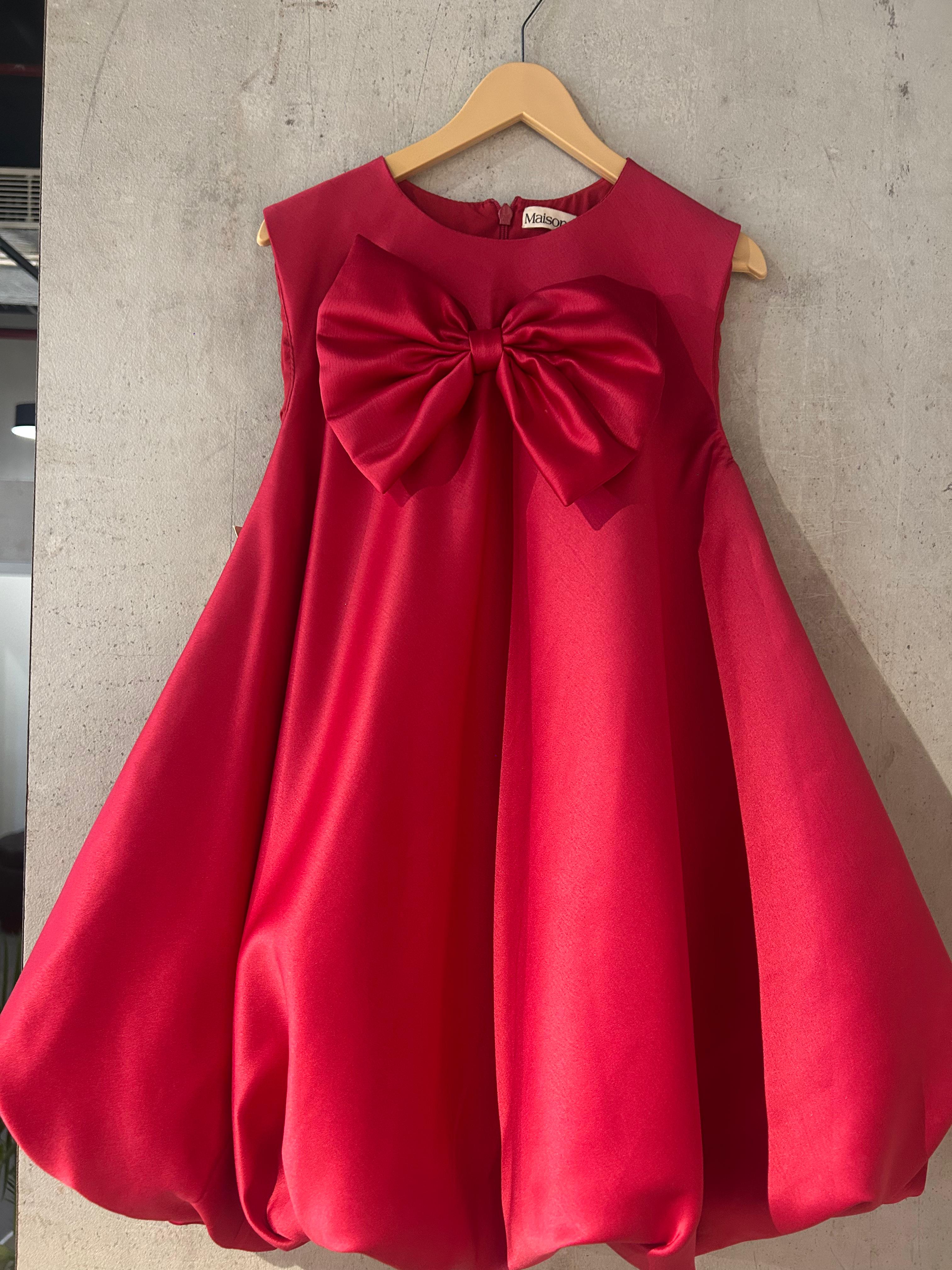 Red Bow Bubble Dress