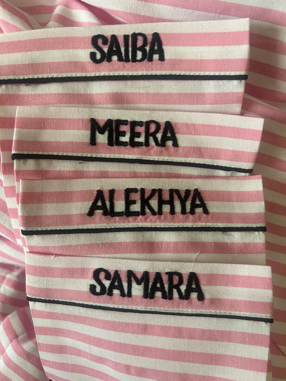 Pink & White Breton stripes sleepwear