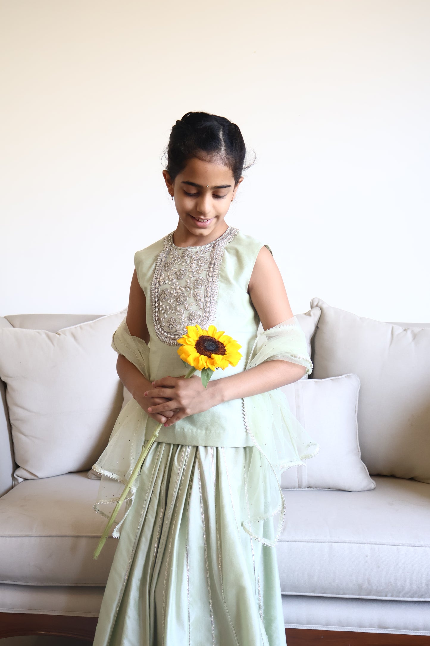 Mint Gotta Patti Lehenga Set