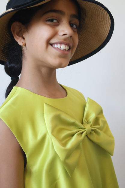 Lime Bow Bubble Dress