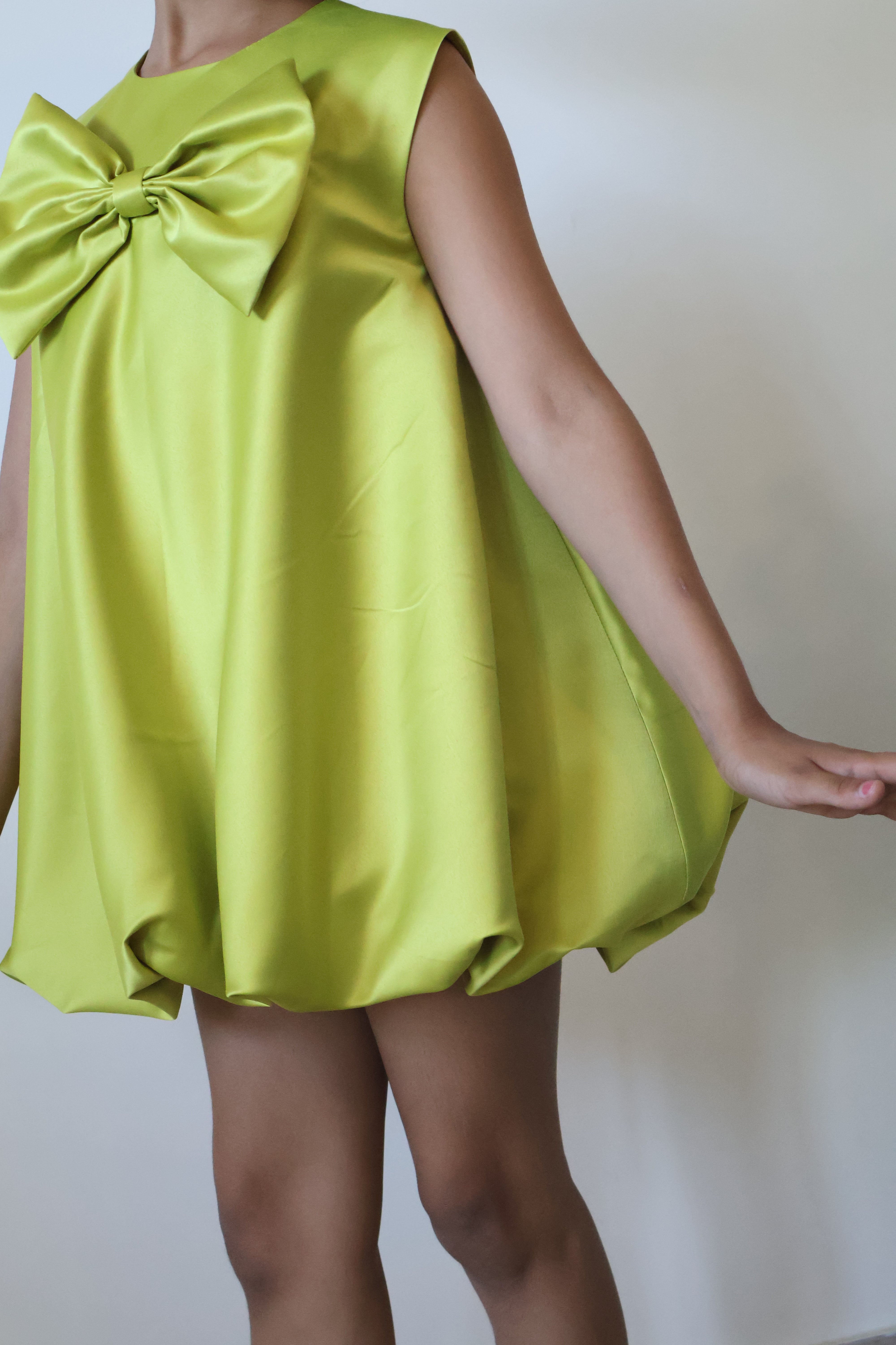 Lime Bow Bubble Dress