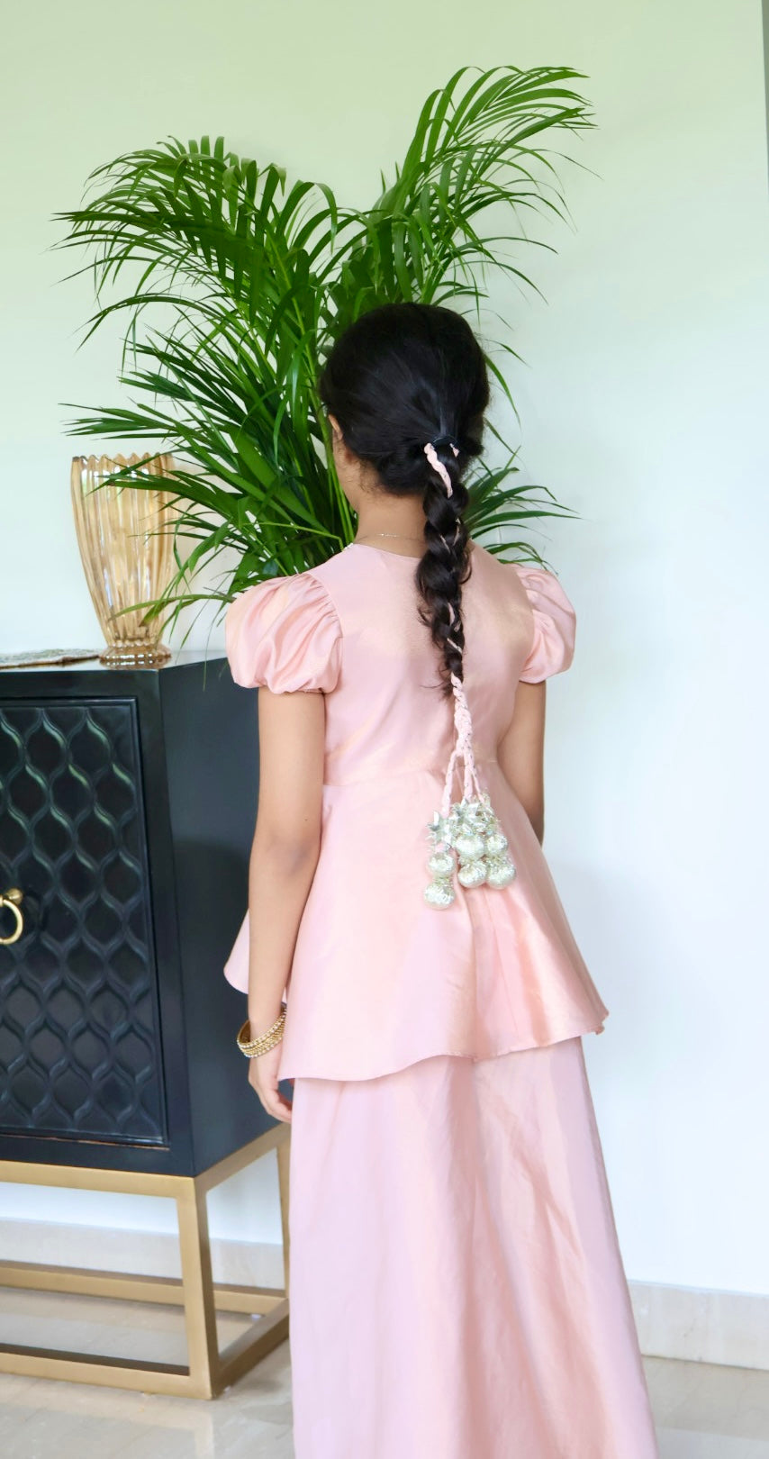Light Pink Sharara with peplum top