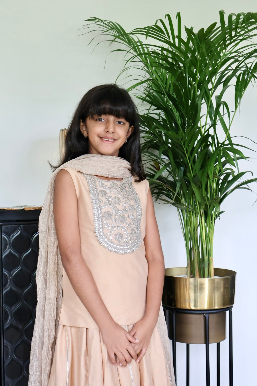 Golden Gotta Patti Lehnga set