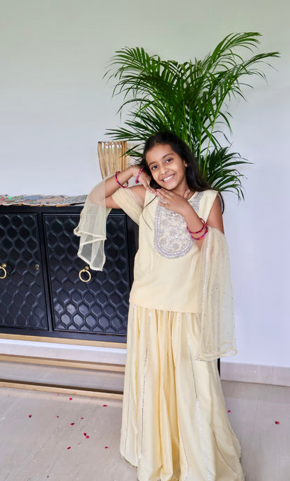 Yellow Gotta Patti Lehnga set