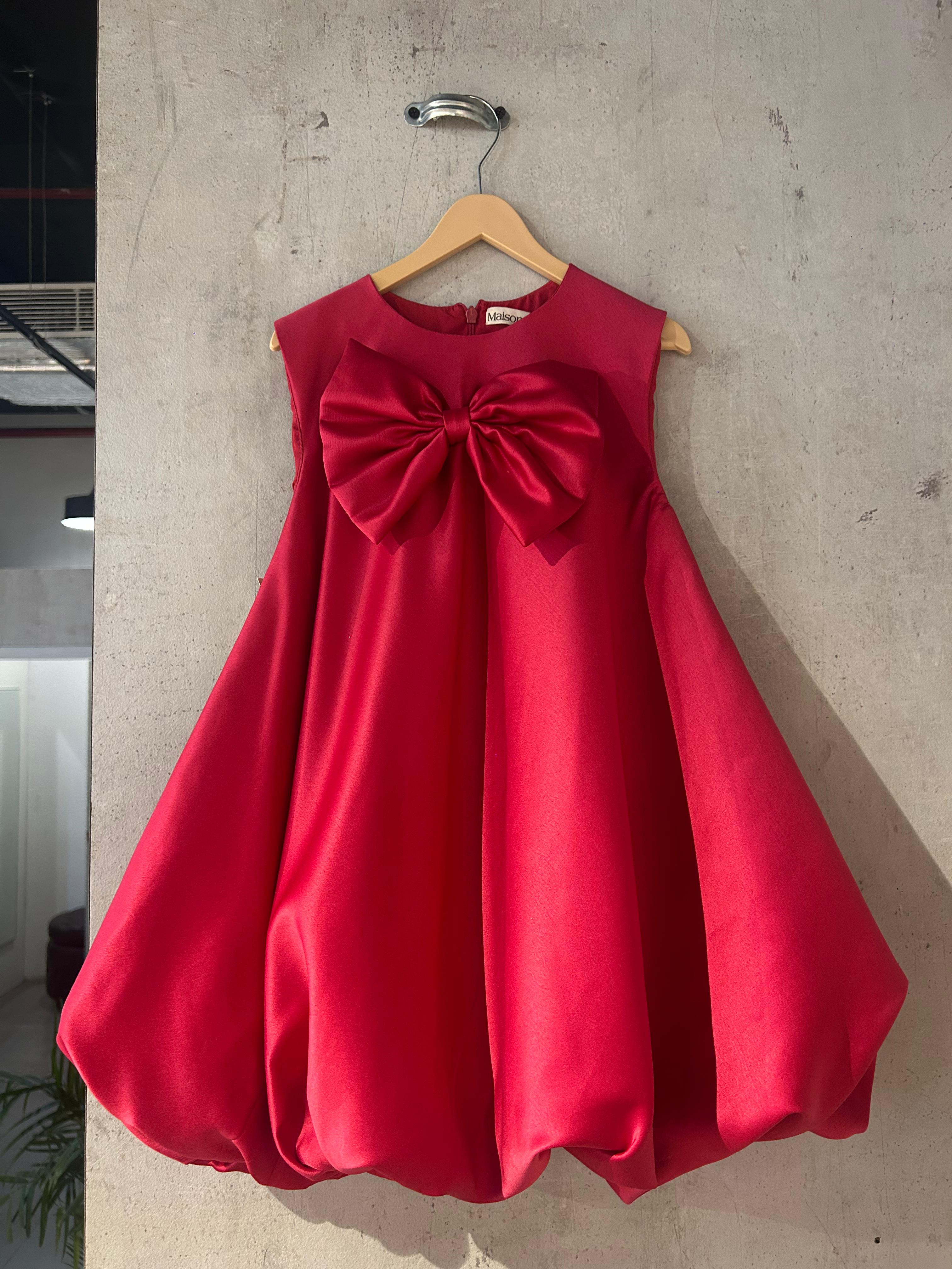 Red Bow Bubble Dress