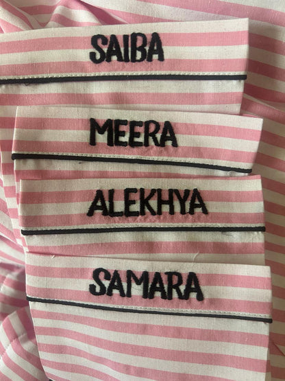 Pink & White Breton stripes sleepwear