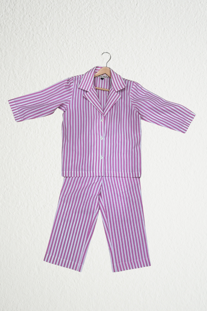 Pink & White Breton stripes sleepwear