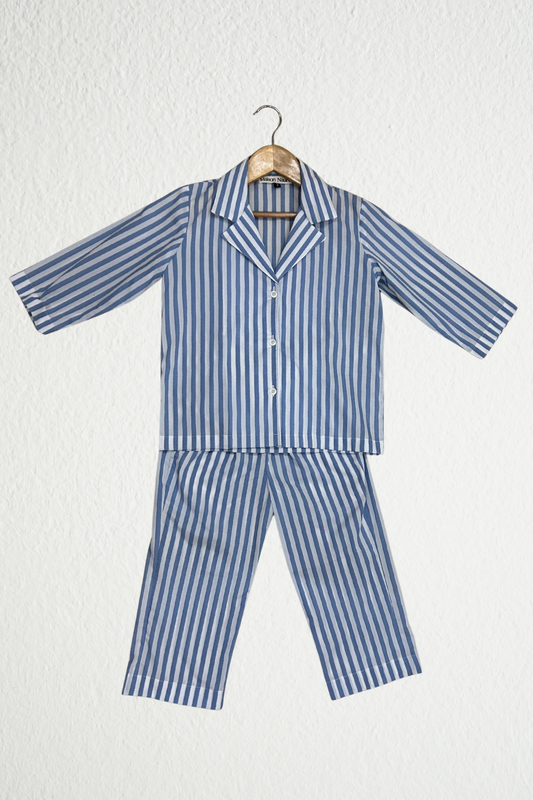 Blue & White Breton stripes sleepwear