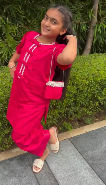 Farshi salwar gotta bow