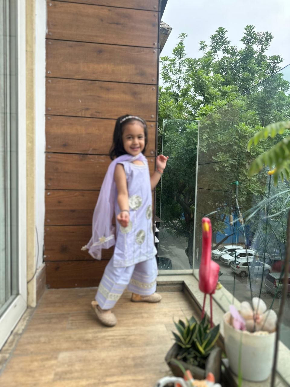 Lavender Embellished Kurta Set
