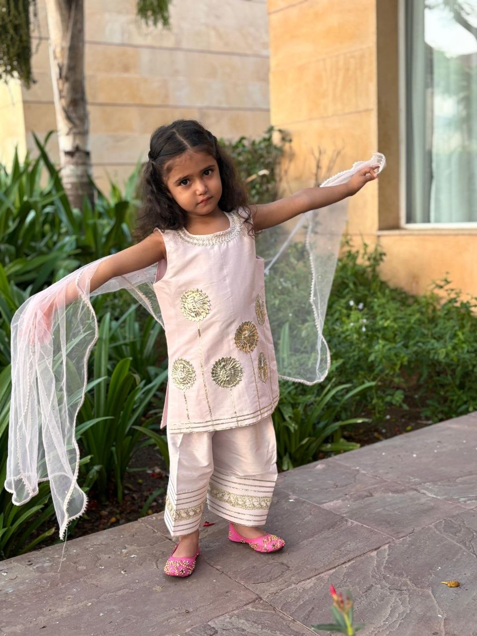 Blush Pink Embroidered Kurta Set