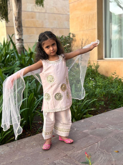 Blush Pink Embroidered Kurta Set