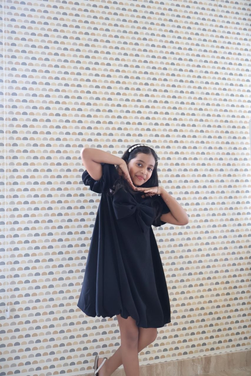 Classic Black Bow Party Dress