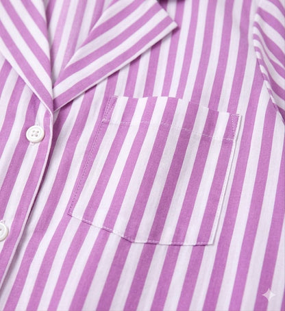 Pink & White Breton stripes sleepwear
