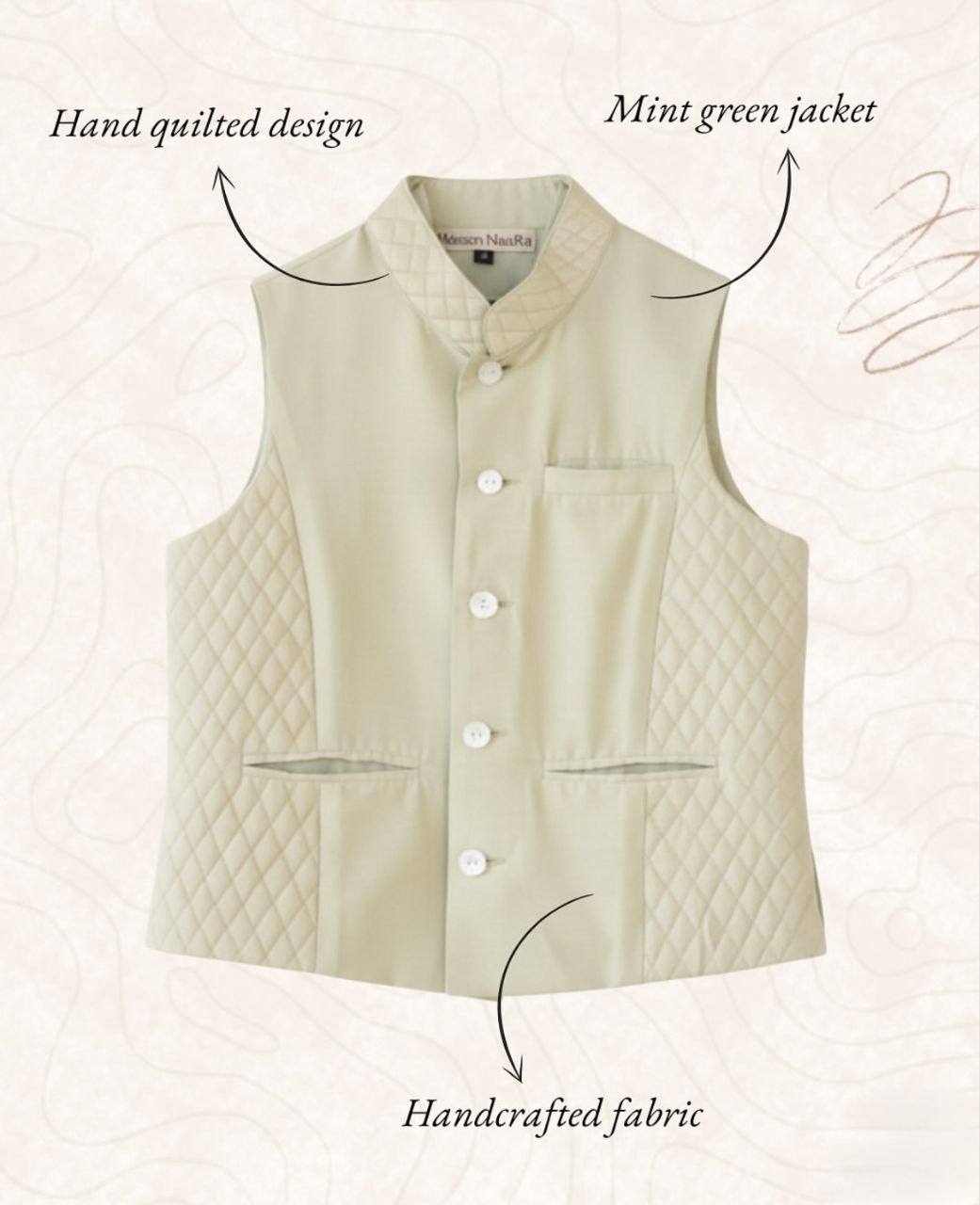 Mint Kurta Jacket Set