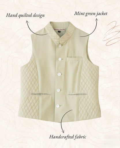 Mint Kurta Jacket Set