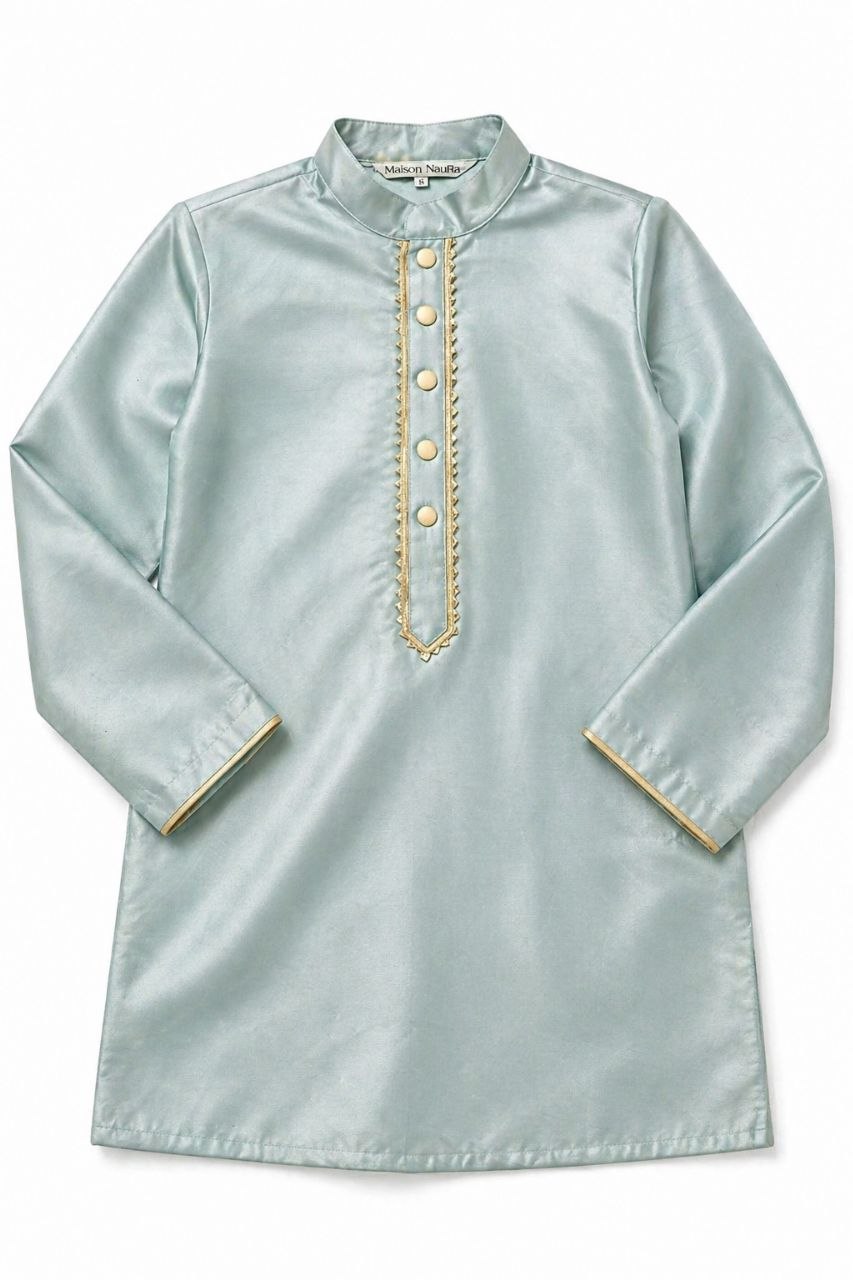 Ice blue Kurta pyjama set for boys