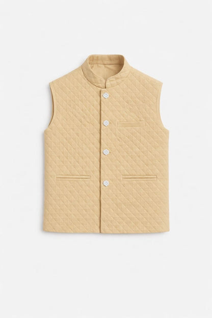 Yellow Kurta with Nehru Jacket Set