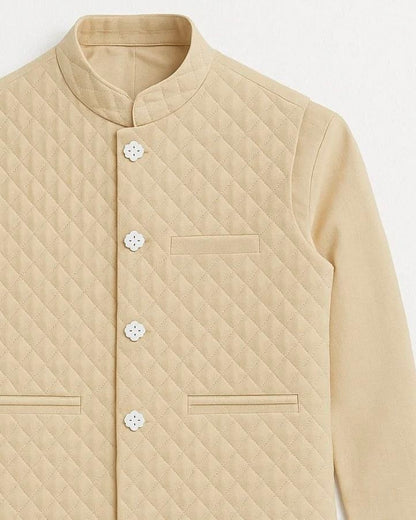 Yellow Kurta with Nehru Jacket Set