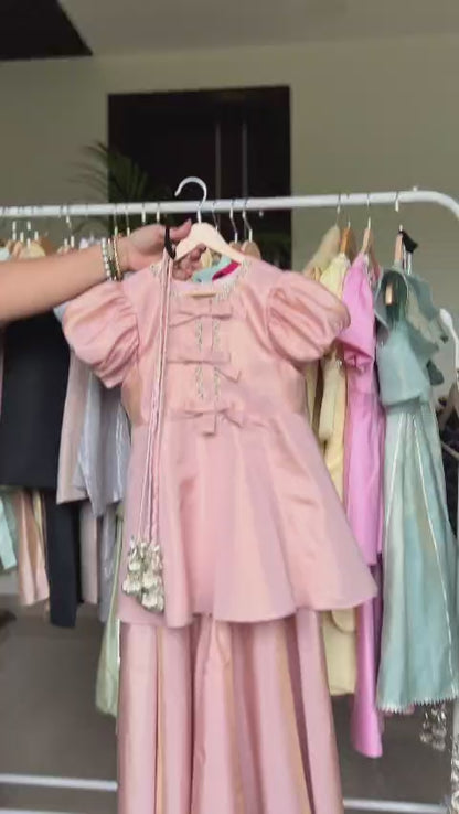 Light Pink Sharara with peplum top