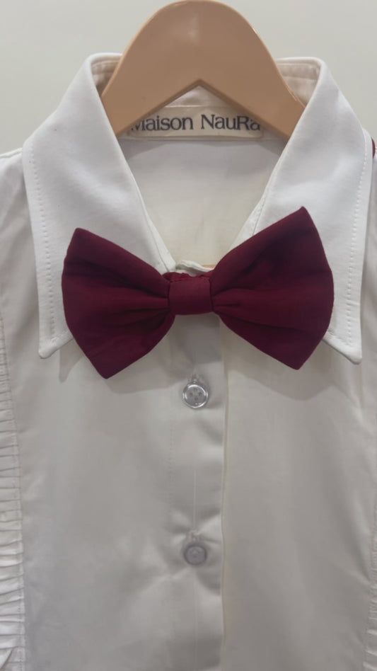 Classy White Shirt with Layered Ruffles